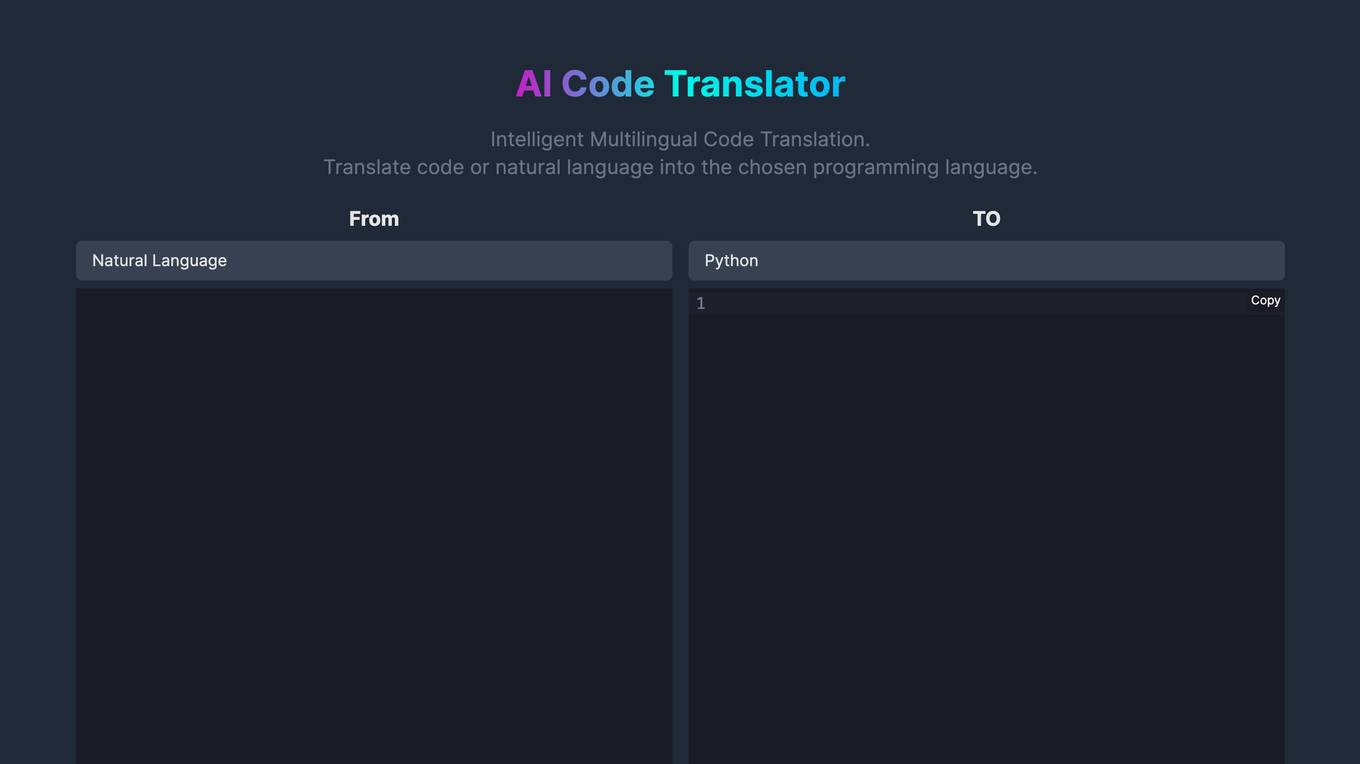 AI Code Translator Screenshot