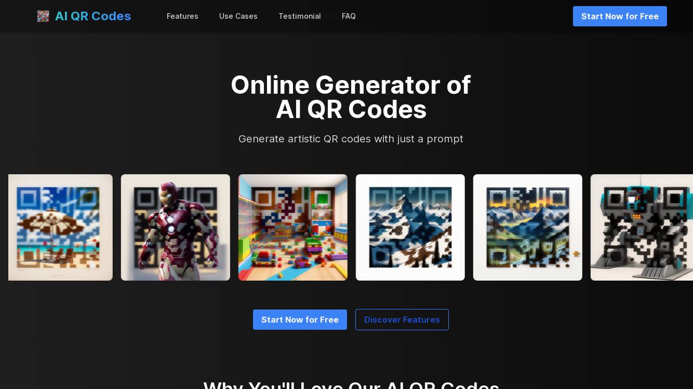 AI QR Codes Screenshot