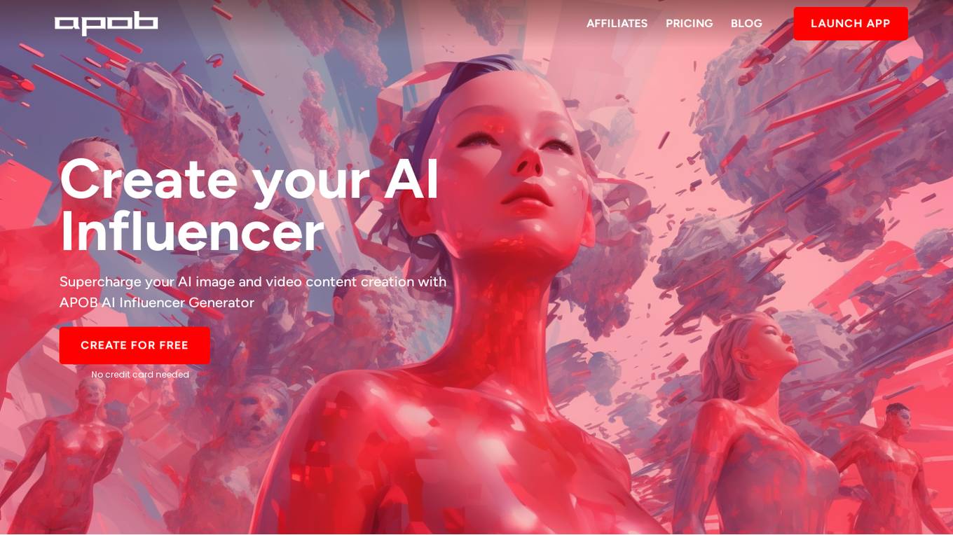 APOB AI Influencer Generator Screenshot