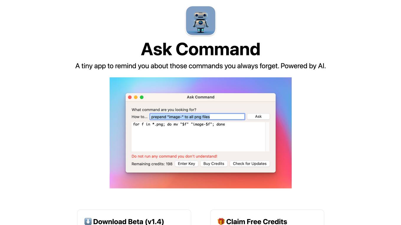 Ask Command Screenshot