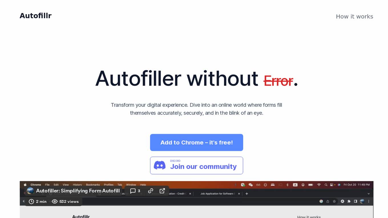 Autofillr Screenshot