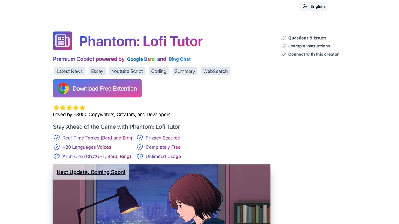 Phantom: Lofi Tutor Screenshot