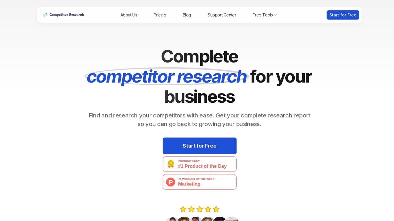 Competitor Research Screenshot