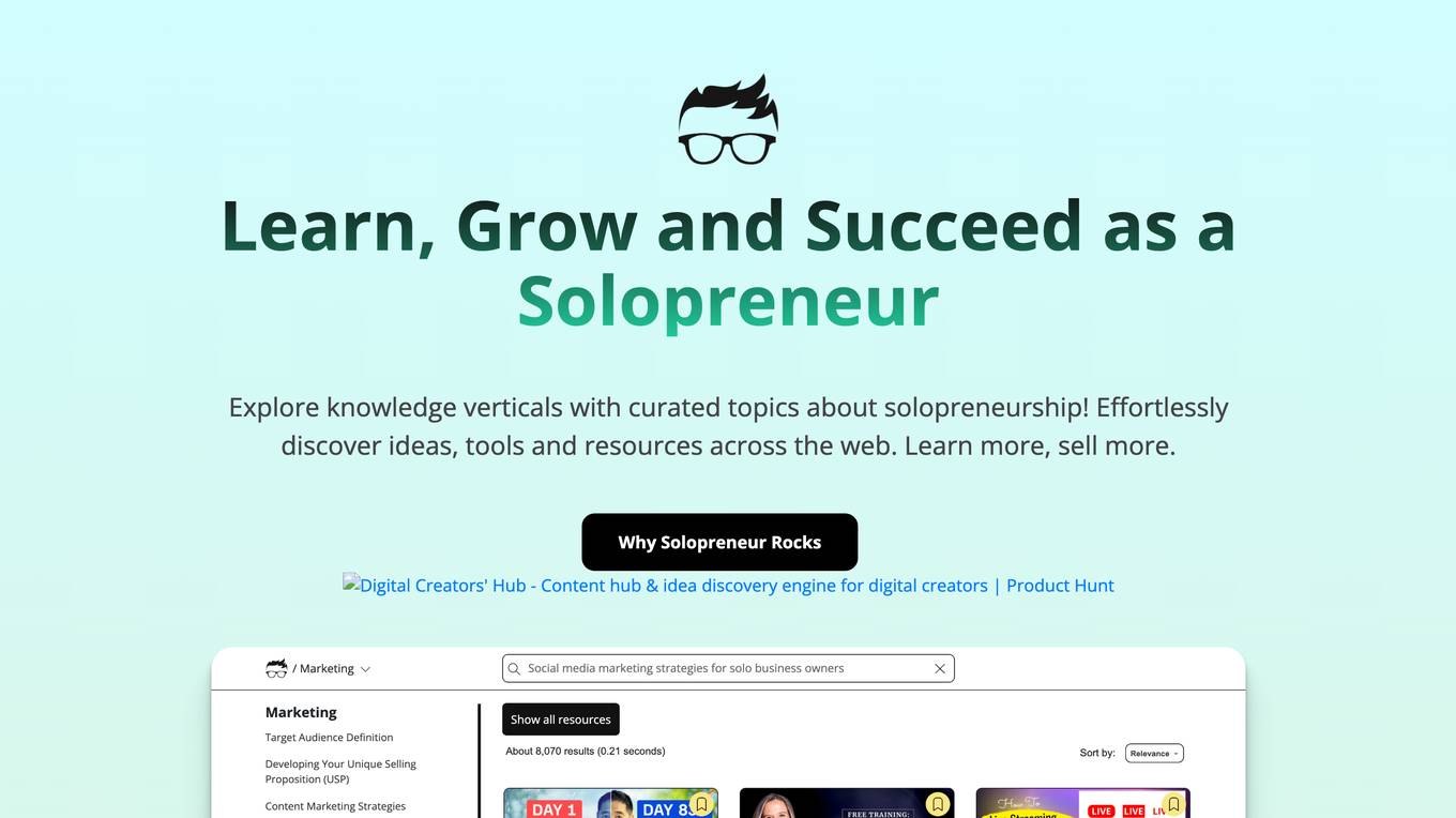 Solopreneur Rocks Screenshot