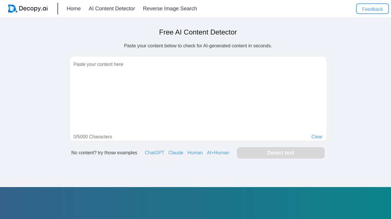 Decopy AI Content Detector screenshot