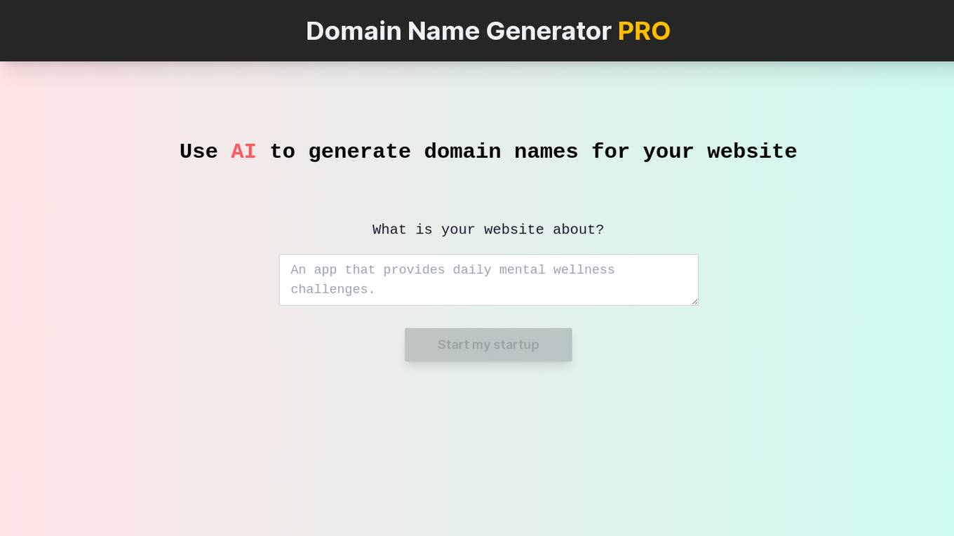 Domain Name Generator PRO Screenshot