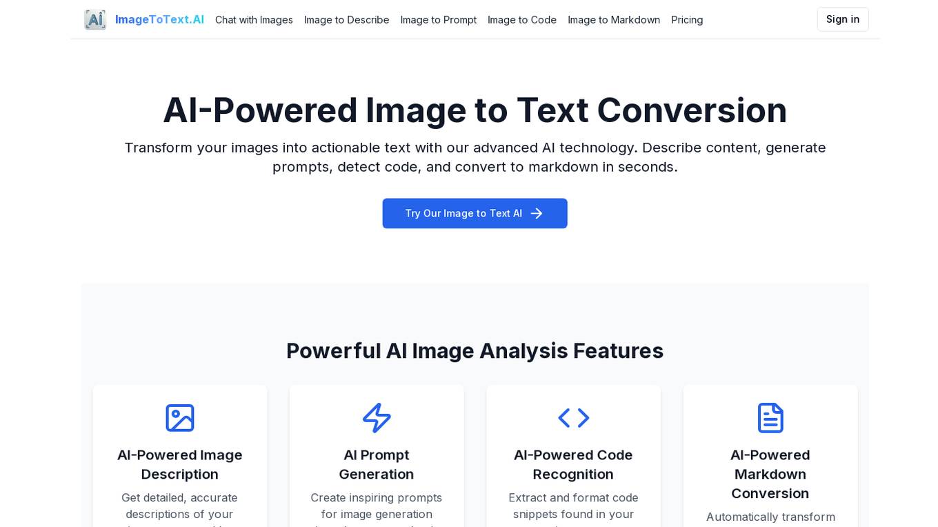 ImageToText.AI Screenshot