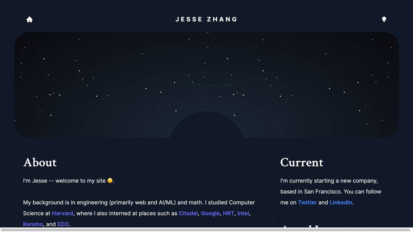 JesseZhang.org Screenshot