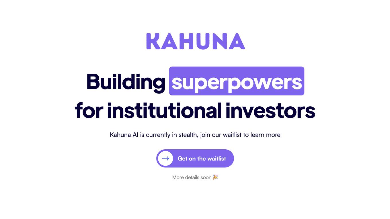 Kahuna AI Screenshot