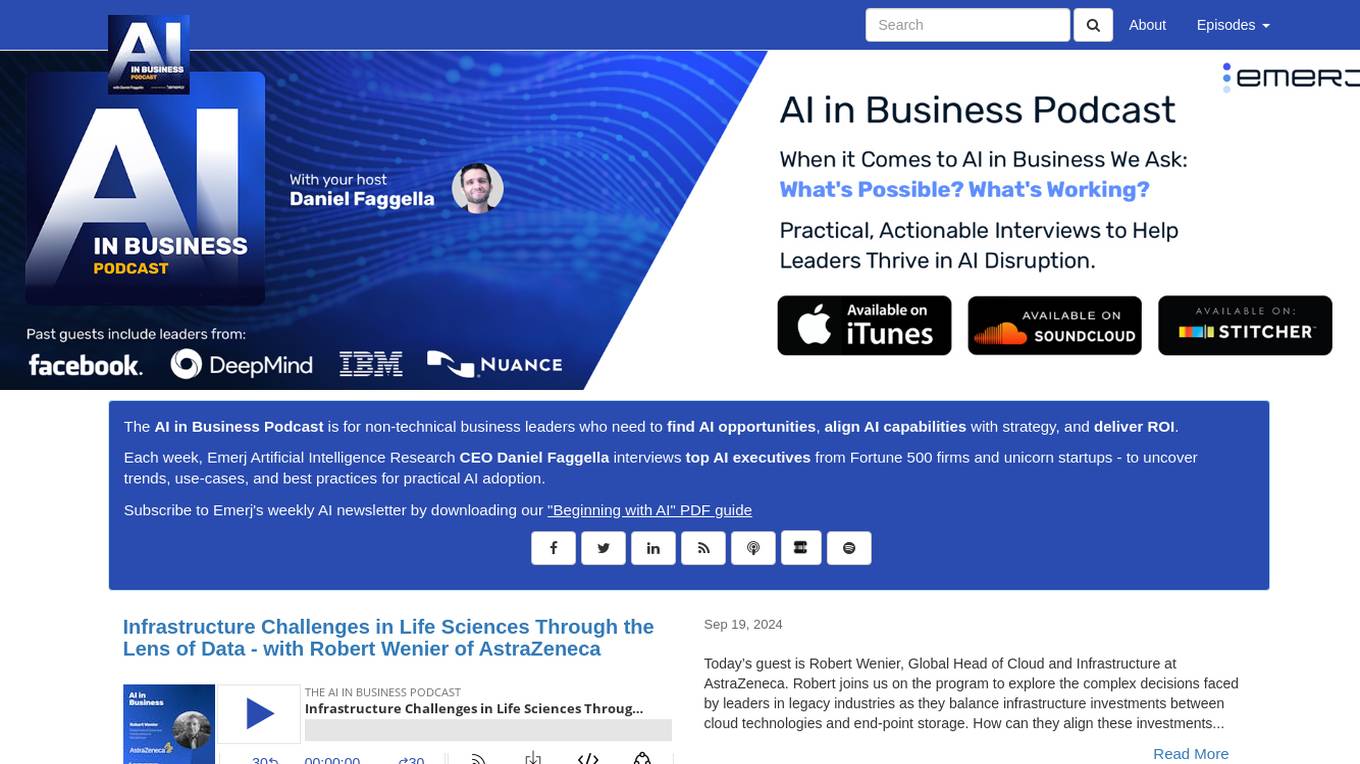 The AI in Business Podcast screenshot