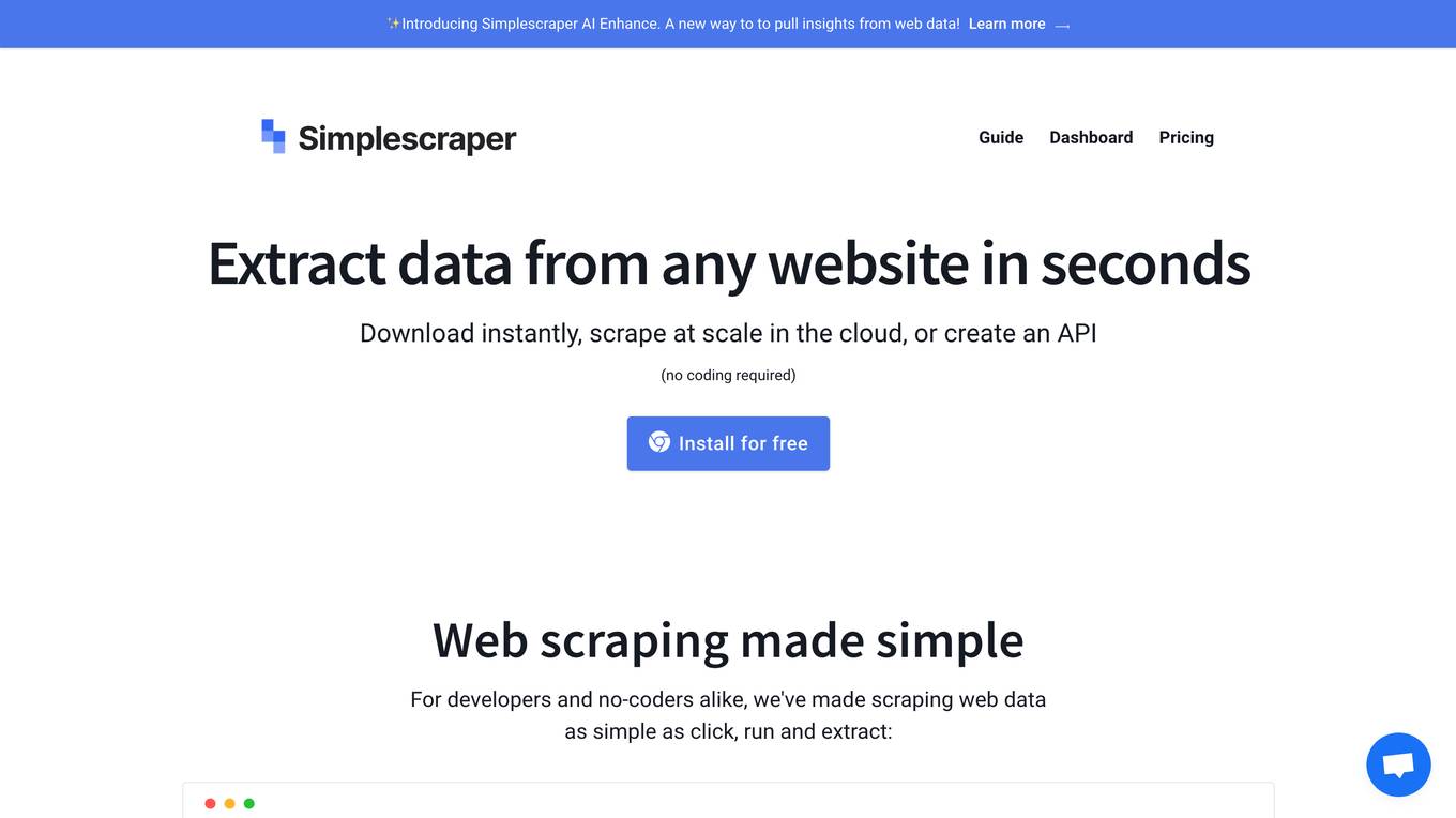 Simplescraper Screenshot