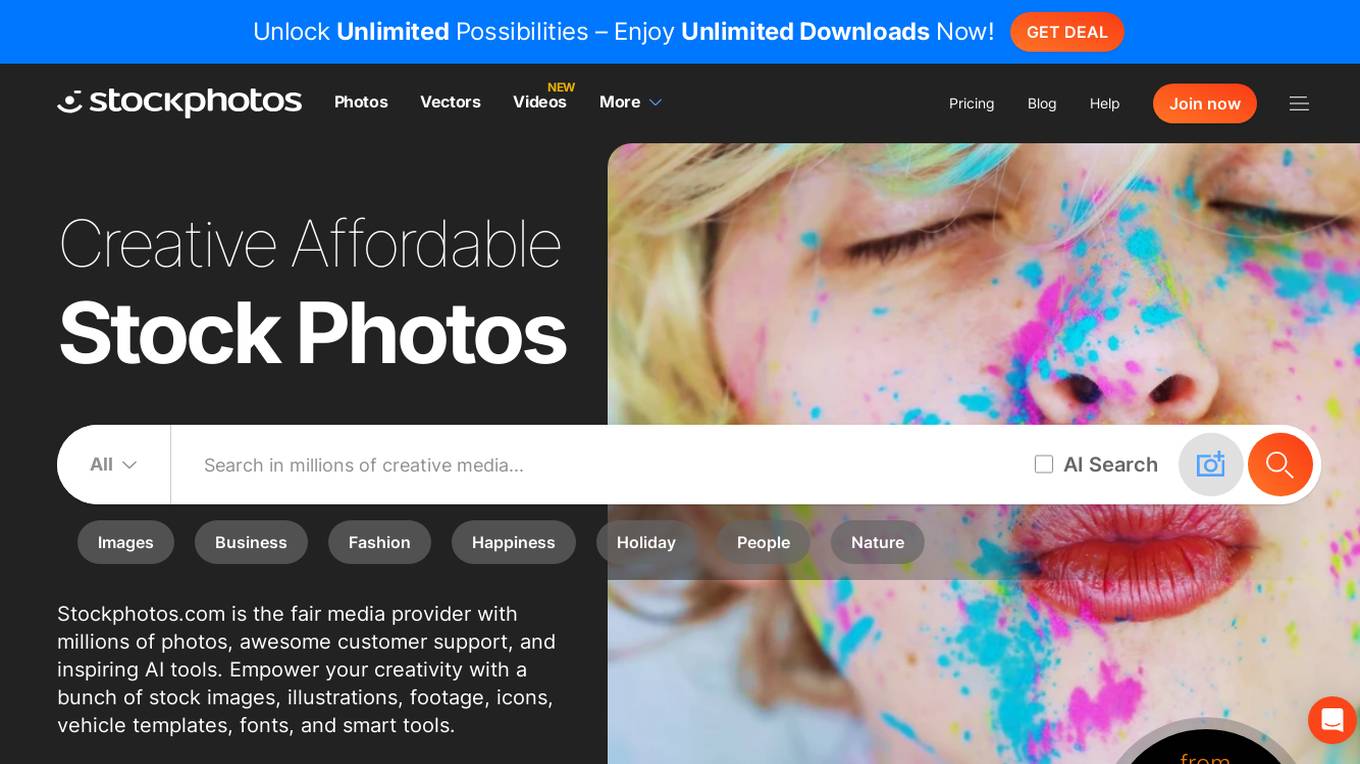 Stockphotos Screenshot