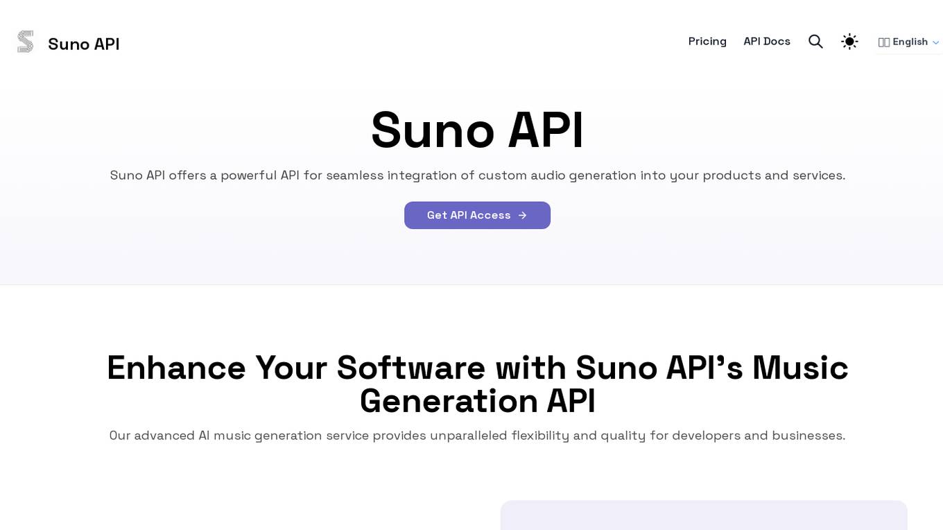 Suno API screenshot