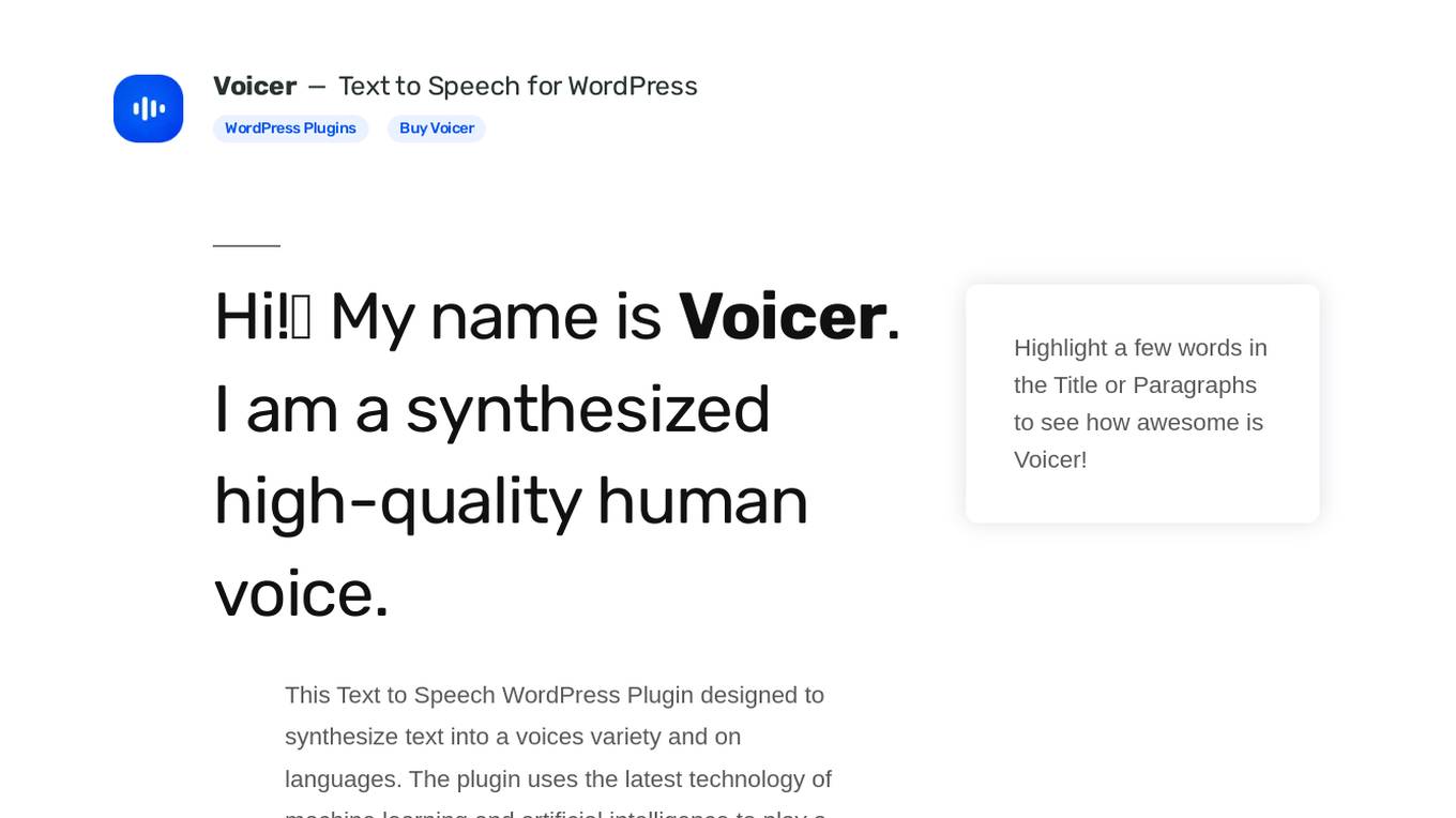 Voicer Screenshot