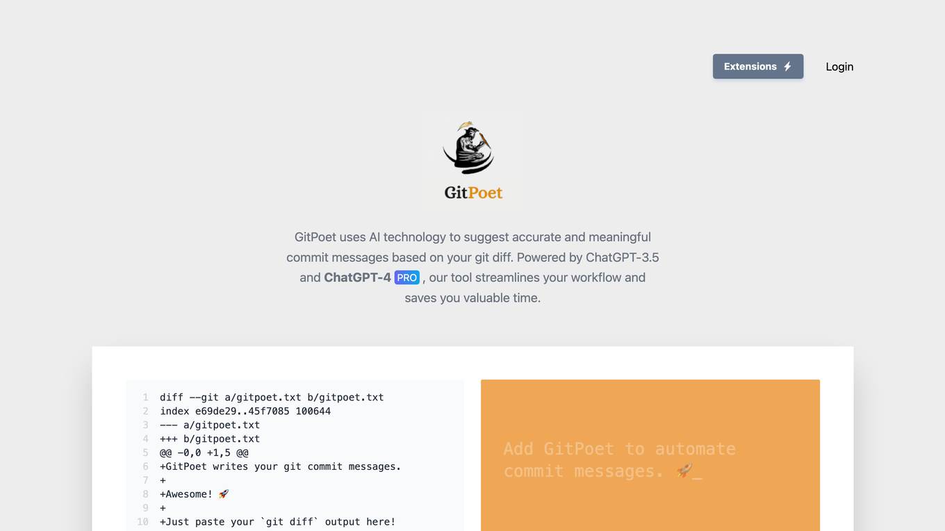 GitPoet Screenshot