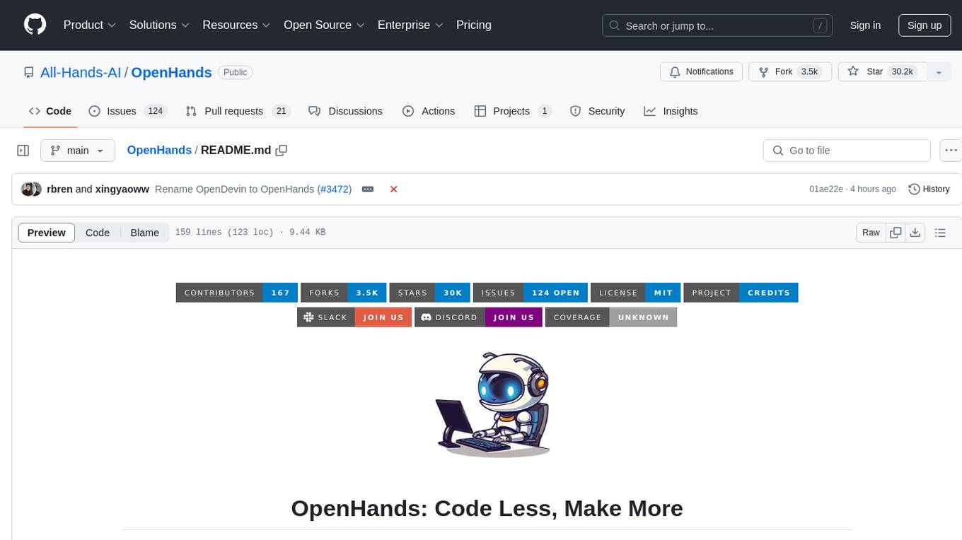 OpenHands Screenshot