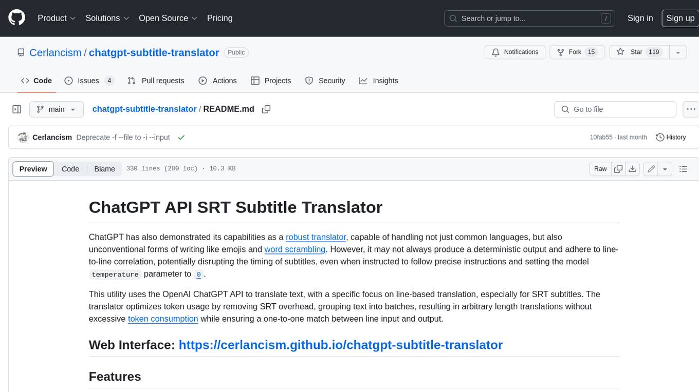 chatgpt-subtitle-translator Screenshot