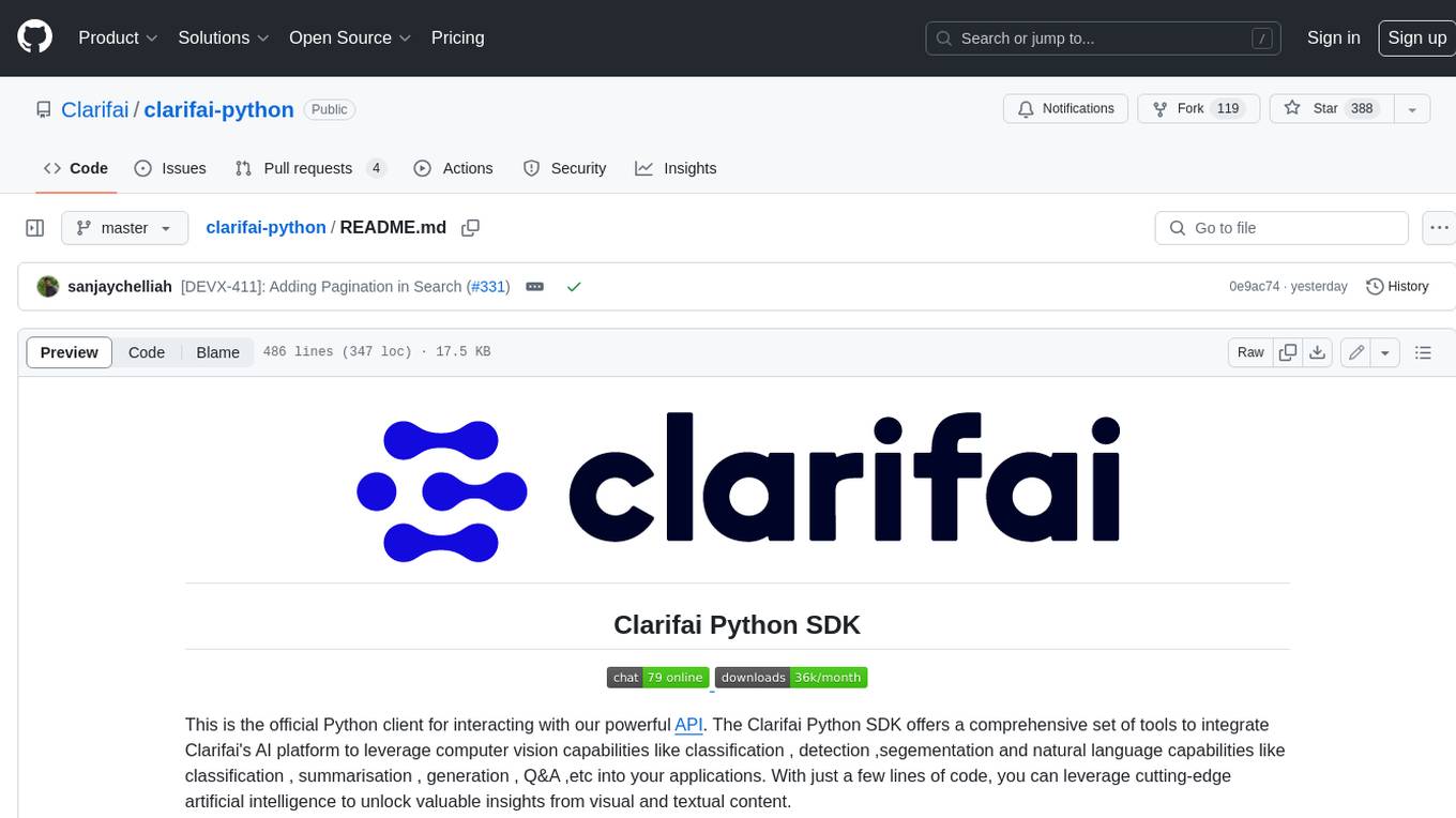 clarifai-python Screenshot