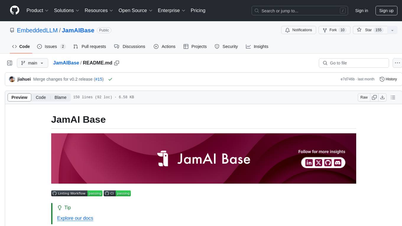 JamAIBase Screenshot