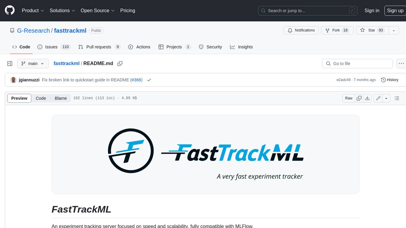 fasttrackml Screenshot