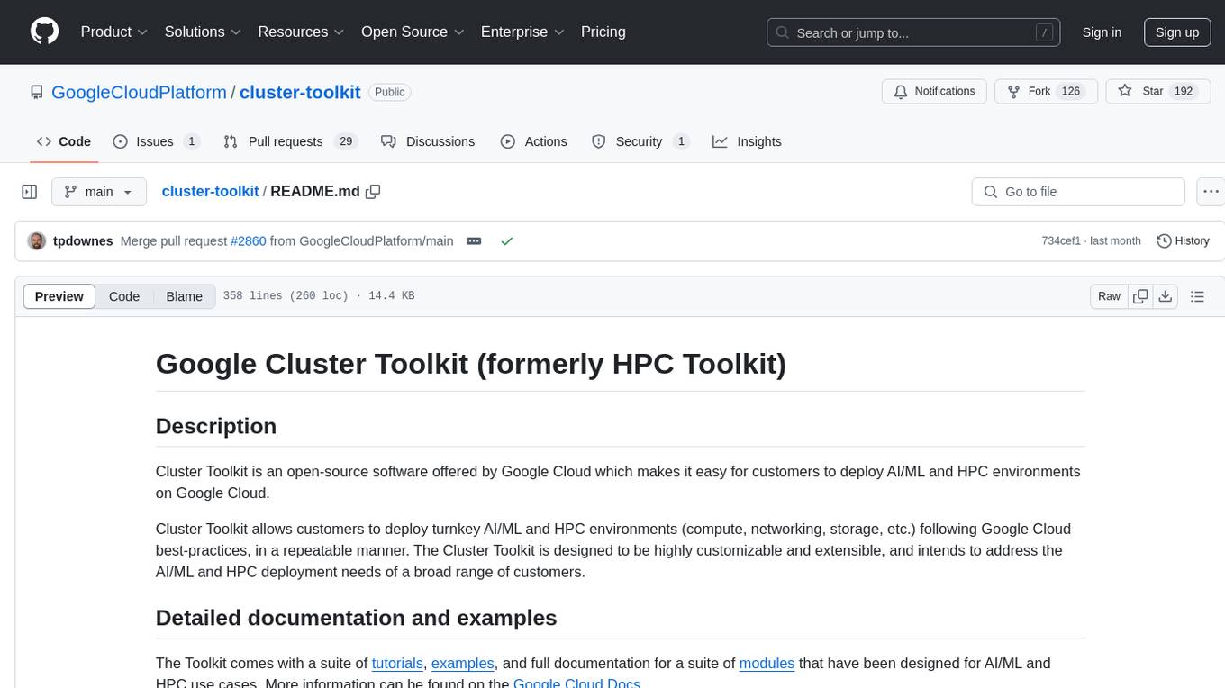 cluster-toolkit Screenshot