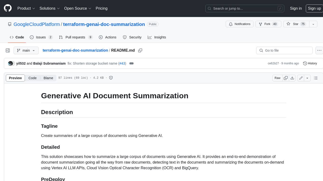 terraform-genai-doc-summarization Screenshot