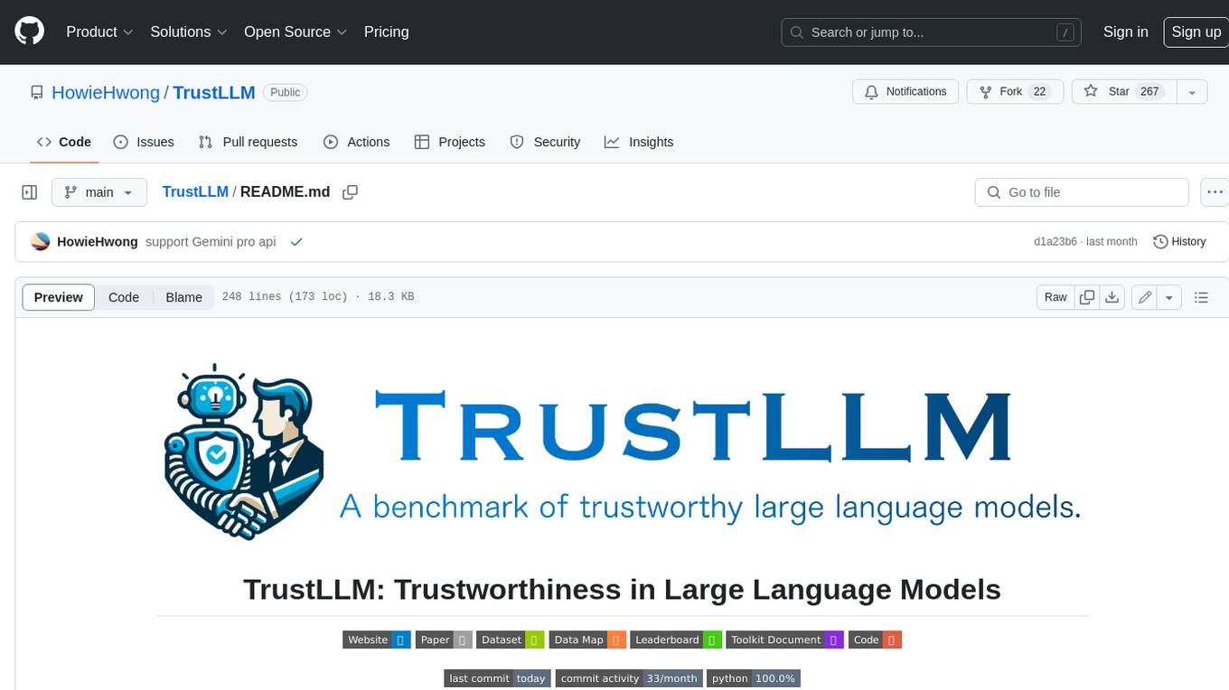 TrustLLM Screenshot