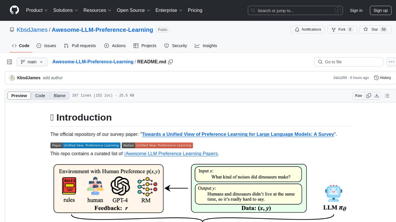 Awesome-LLM-Preference-Learning Screenshot