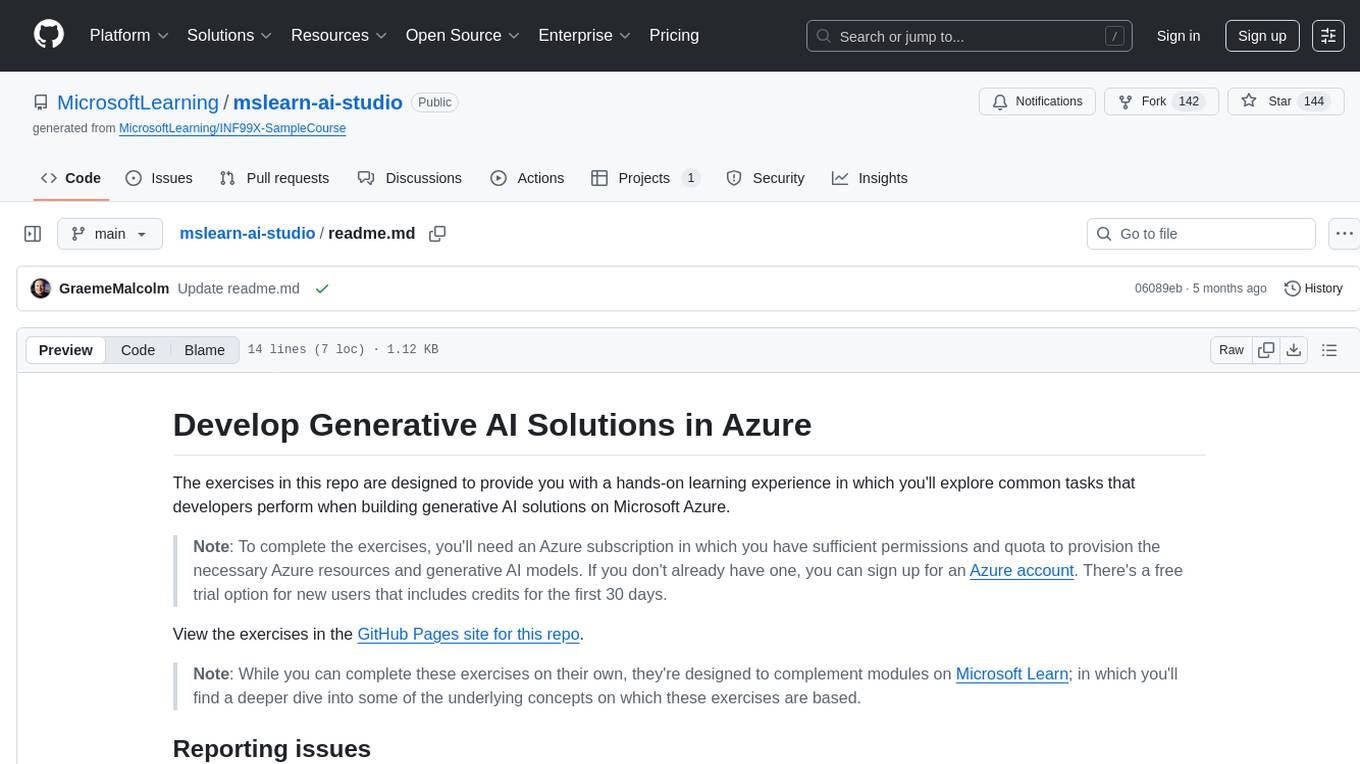 mslearn-ai-studio Screenshot