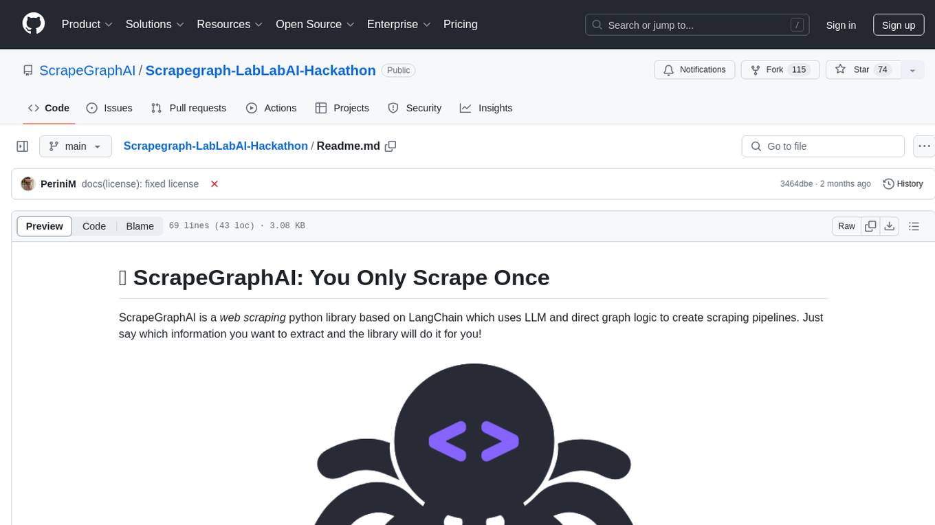 Scrapegraph-LabLabAI-Hackathon Screenshot