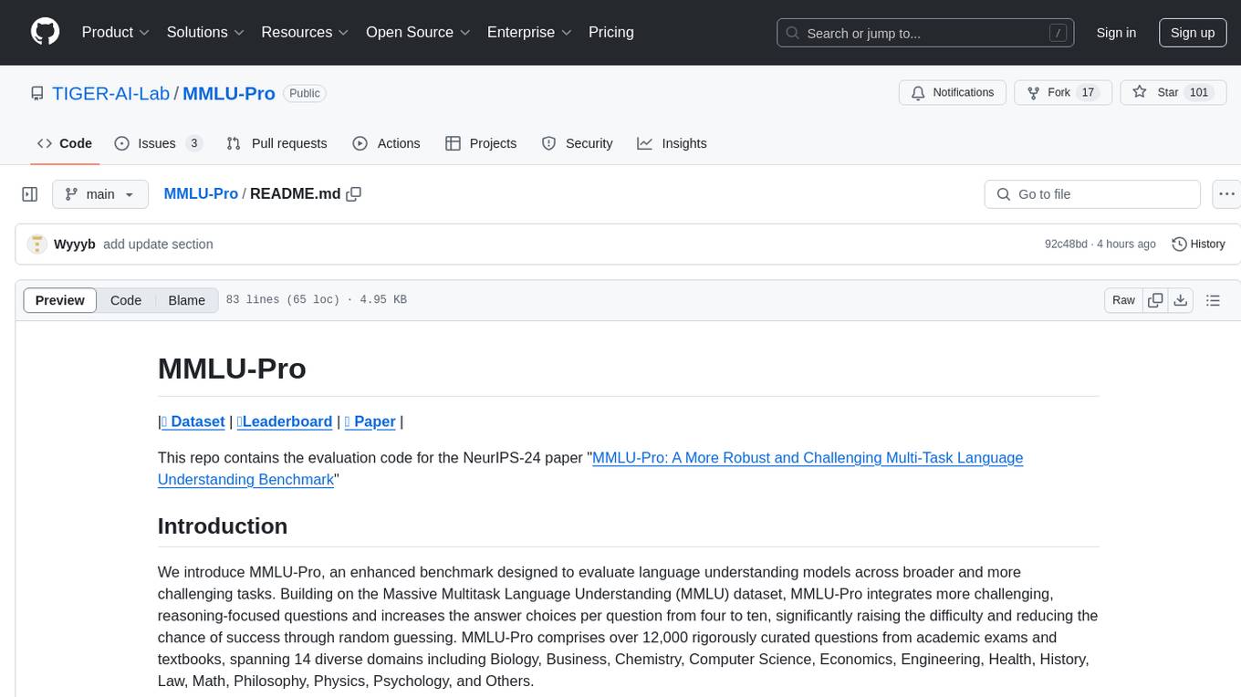 MMLU-Pro Screenshot