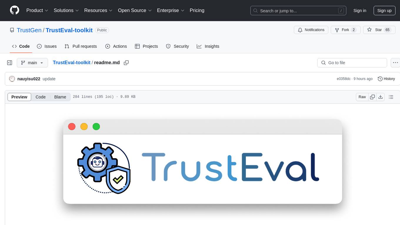 TrustEval-toolkit Screenshot