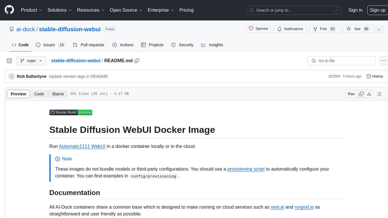 stable-diffusion-webui Screenshot