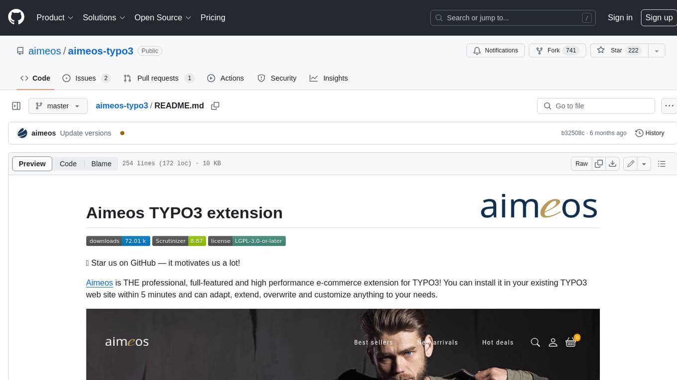 aimeos-typo3 Screenshot