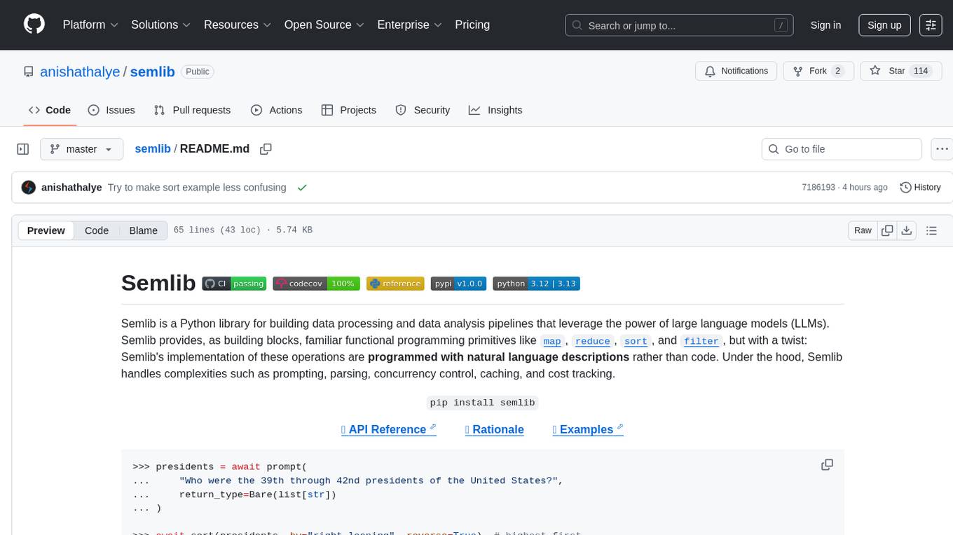 semlib Screenshot