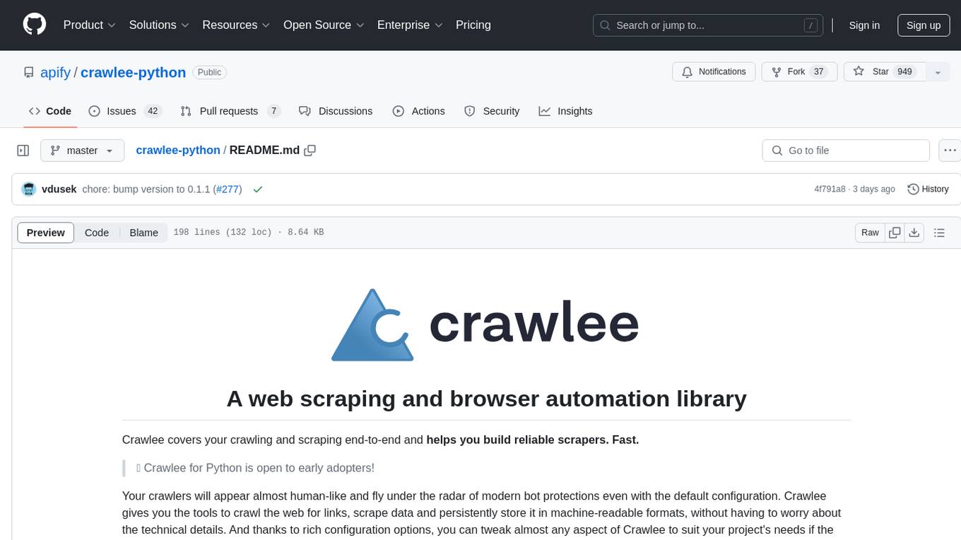 crawlee-python Screenshot