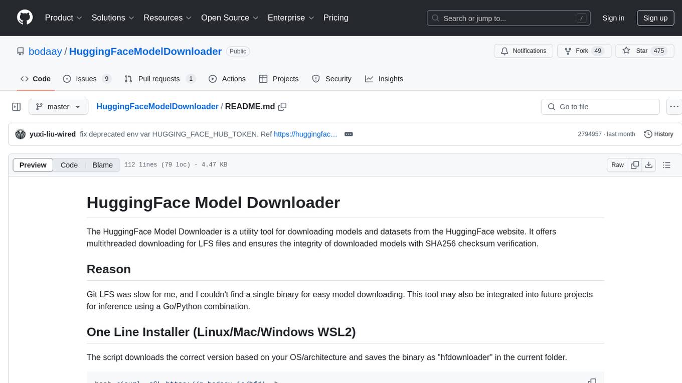 HuggingFaceModelDownloader Screenshot