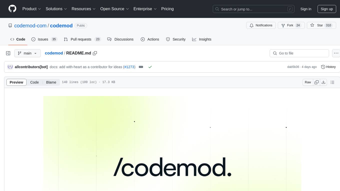 codemod Screenshot