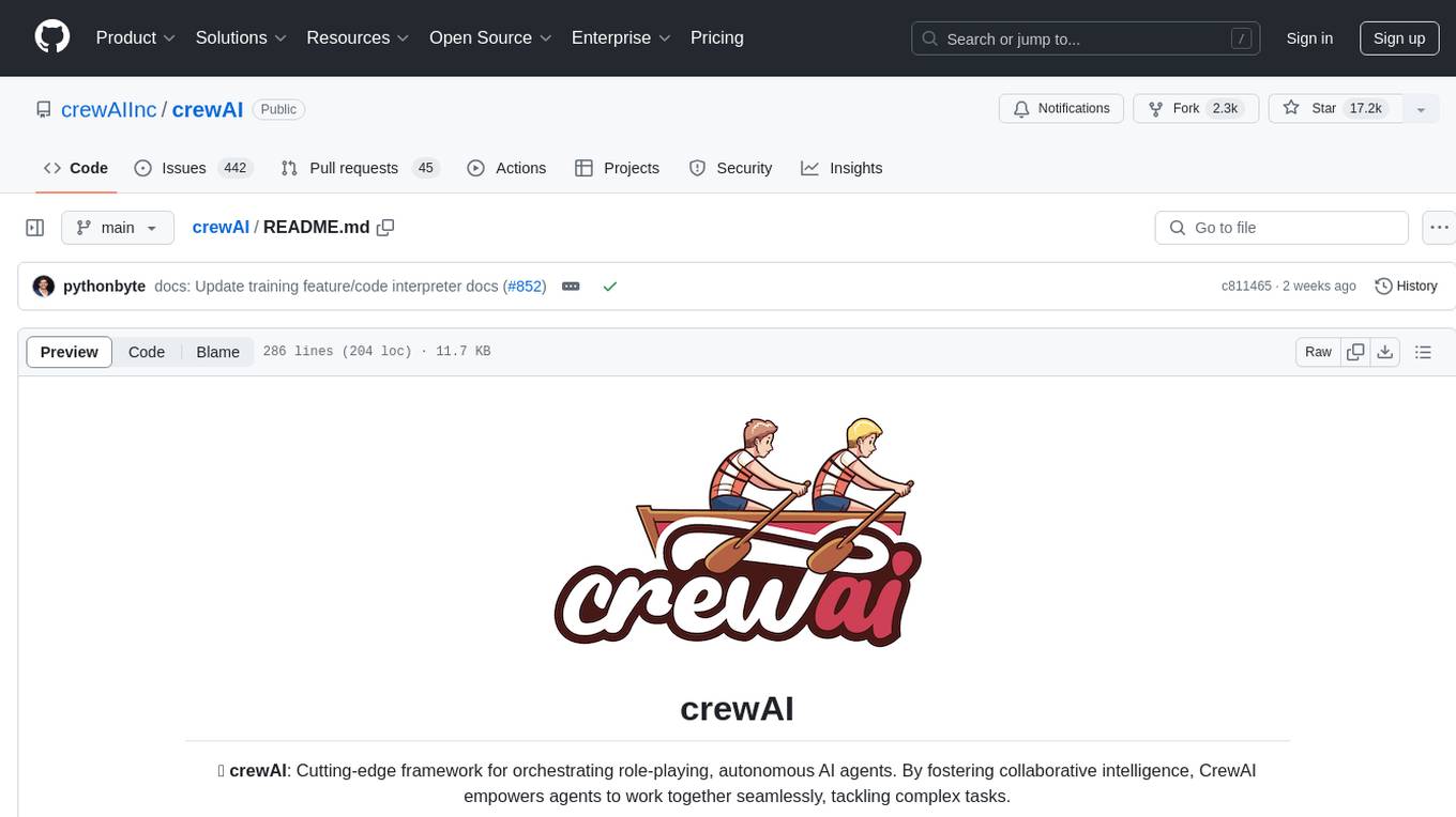 crewAI Screenshot