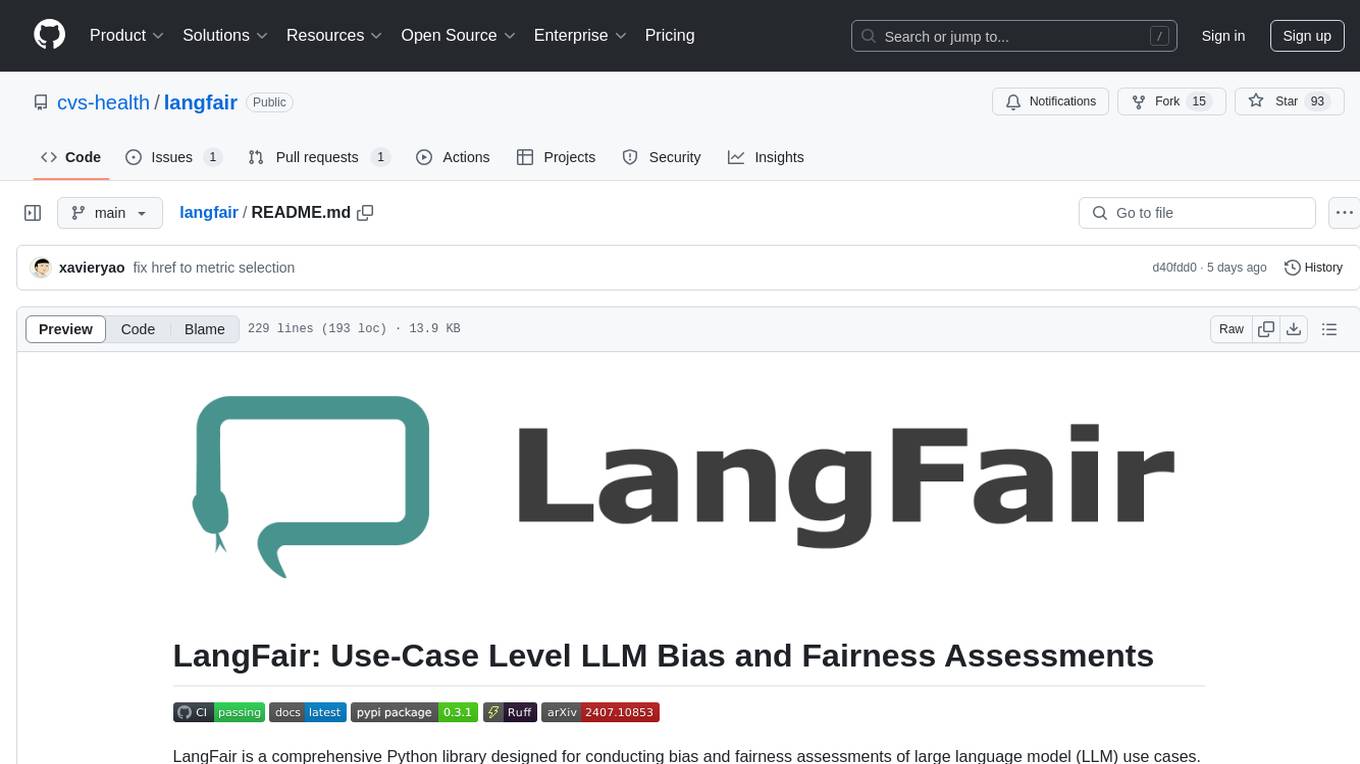 langfair Screenshot