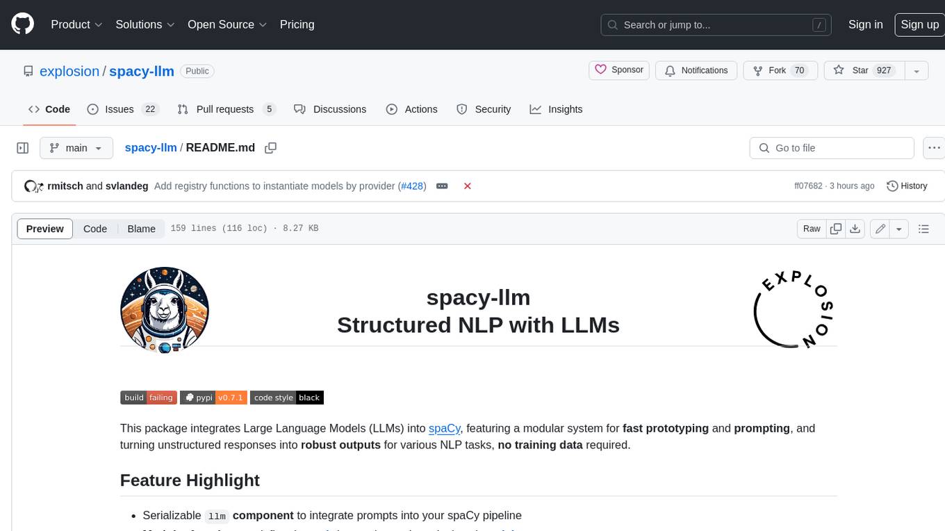 spacy-llm Screenshot