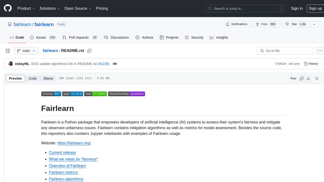 fairlearn Screenshot