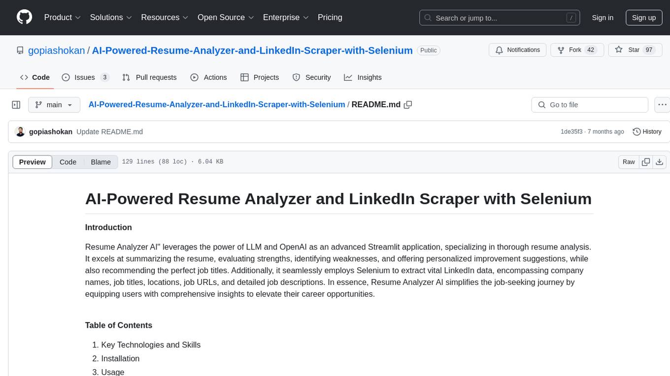 AI-Powered-Resume-Analyzer-and-LinkedIn-Scraper-with-Selenium Screenshot