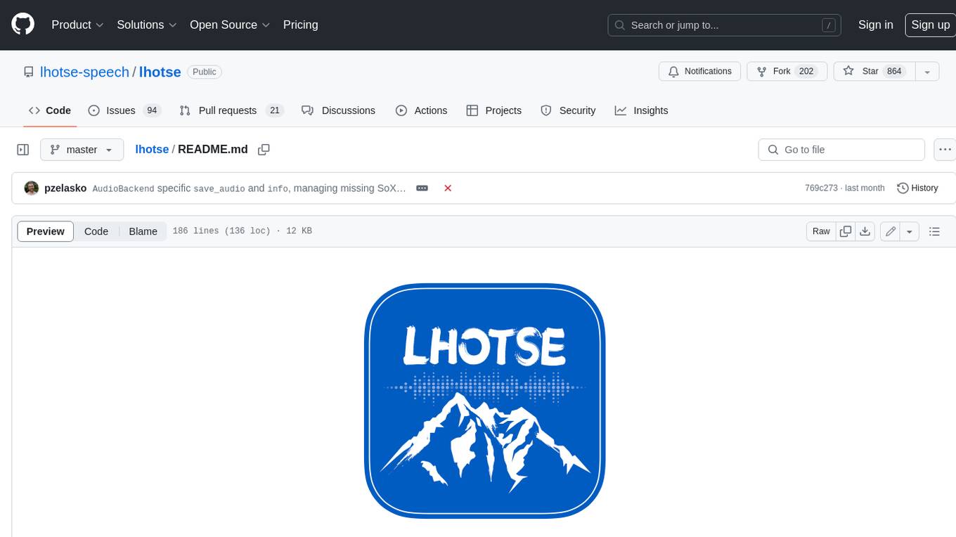 lhotse Screenshot