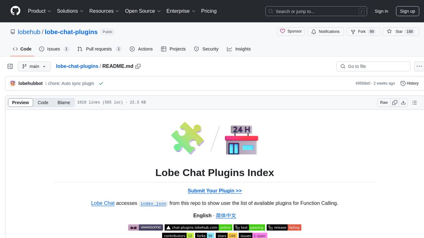 lobe-chat-plugins Screenshot