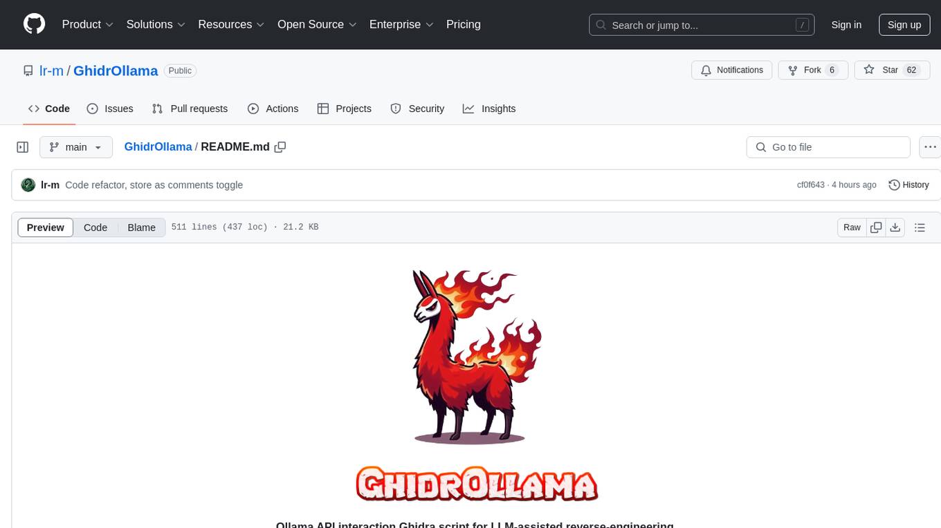 GhidrOllama Screenshot