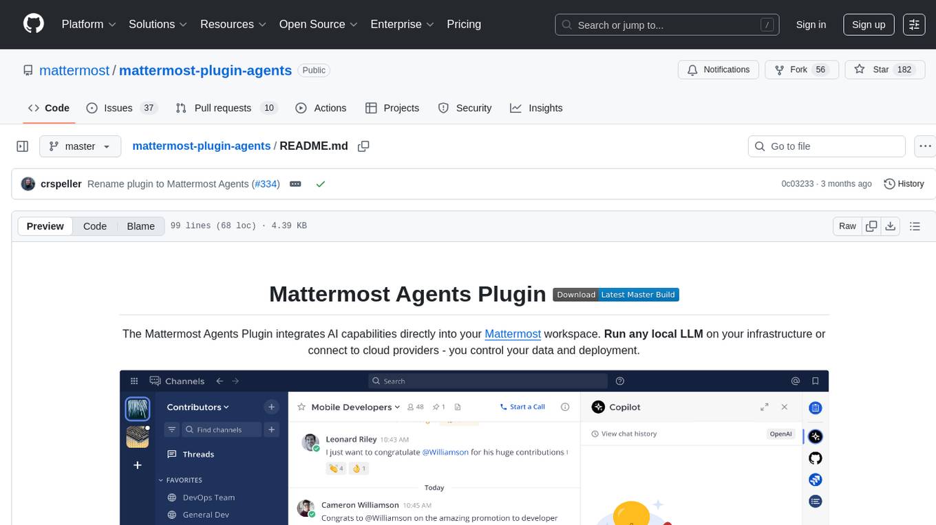 mattermost-plugin-agents Screenshot