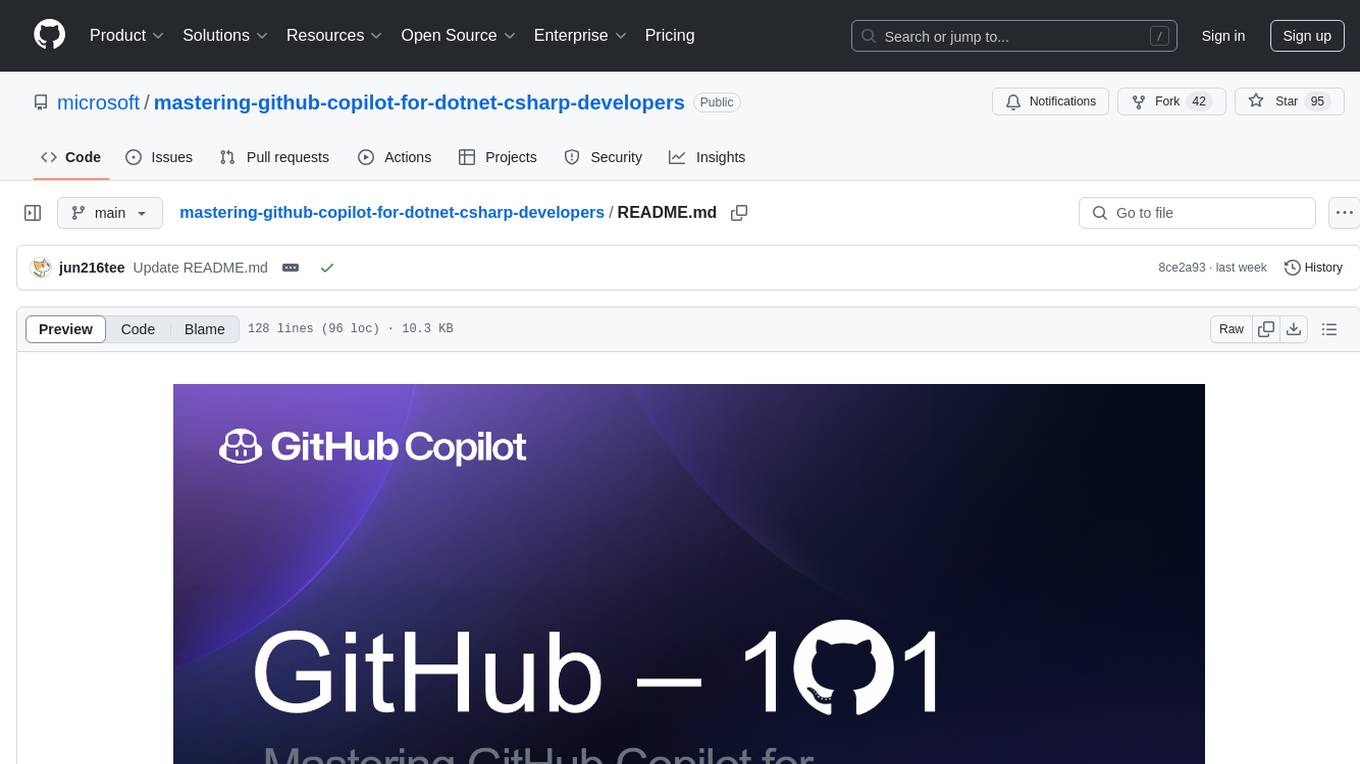 mastering-github-copilot-for-dotnet-csharp-developers Screenshot