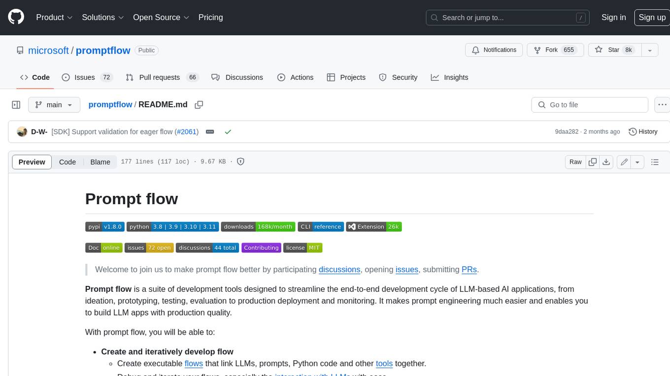 promptflow Screenshot