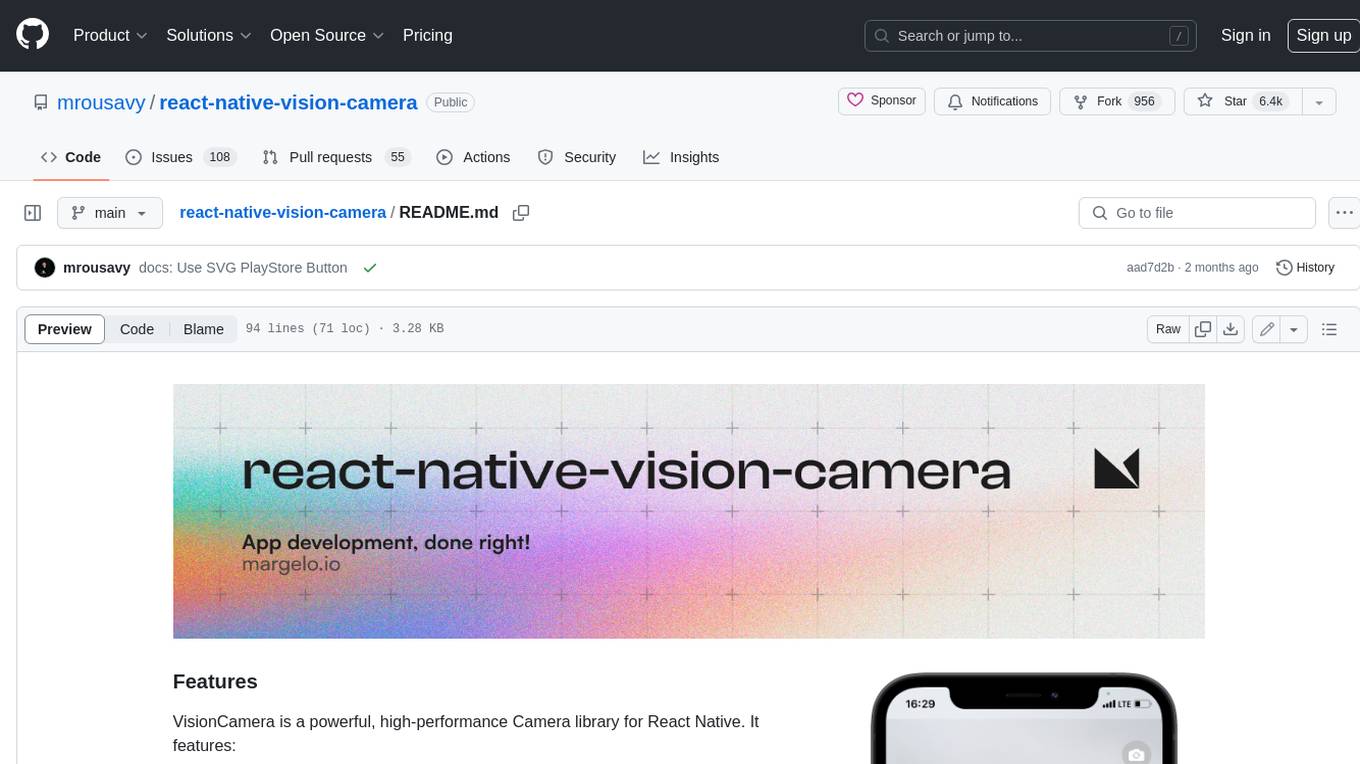 react-native-vision-camera Screenshot